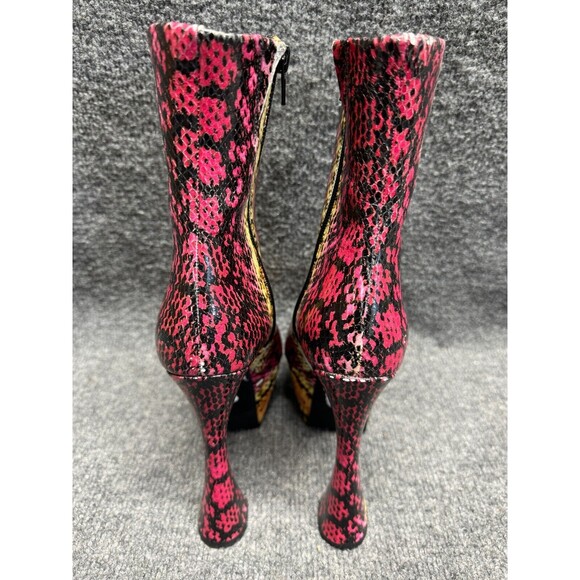 Jeffrey Campbell Pointy Toe Ankle Boots Stiletto Heel Snakeskin Shoes SIZE 9 - Picture 4 of 6